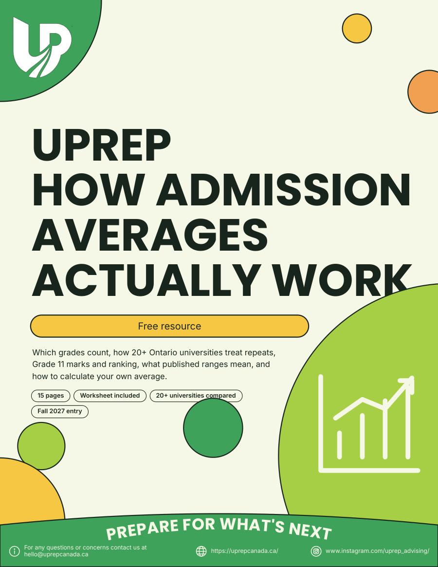 UPrep How Admission Averages Actually Work guide cover